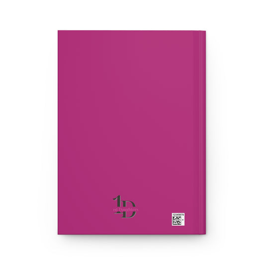 Hardcover Journal — Elegant Monogram Notebook (Matte Fuchsia)