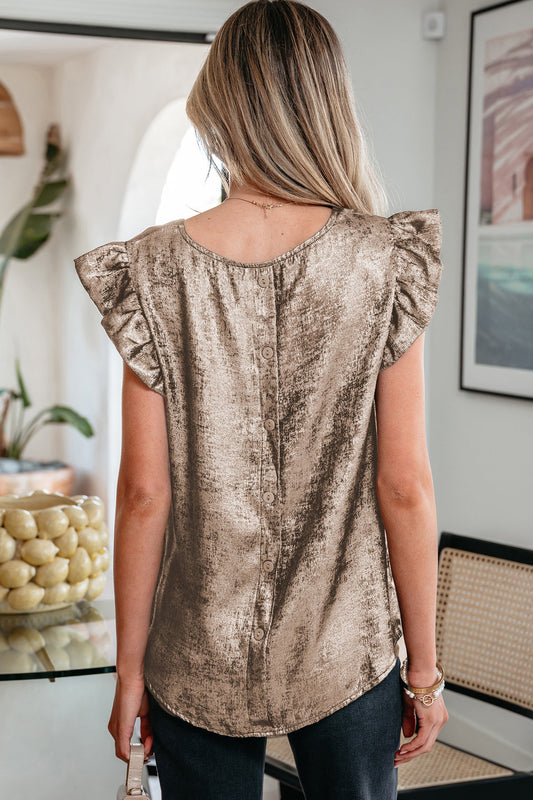 Parker Ruffle Trim Sleeveless Top