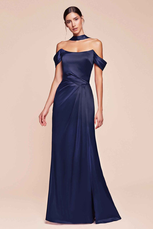 Ladivine Dress Off the Shoulder Sage Green Satin Gown