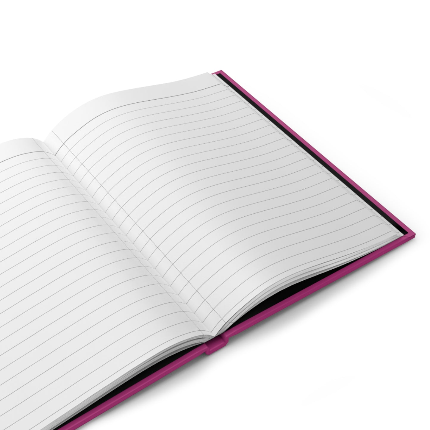 Hardcover Journal — Elegant Monogram Notebook (Matte Fuchsia)