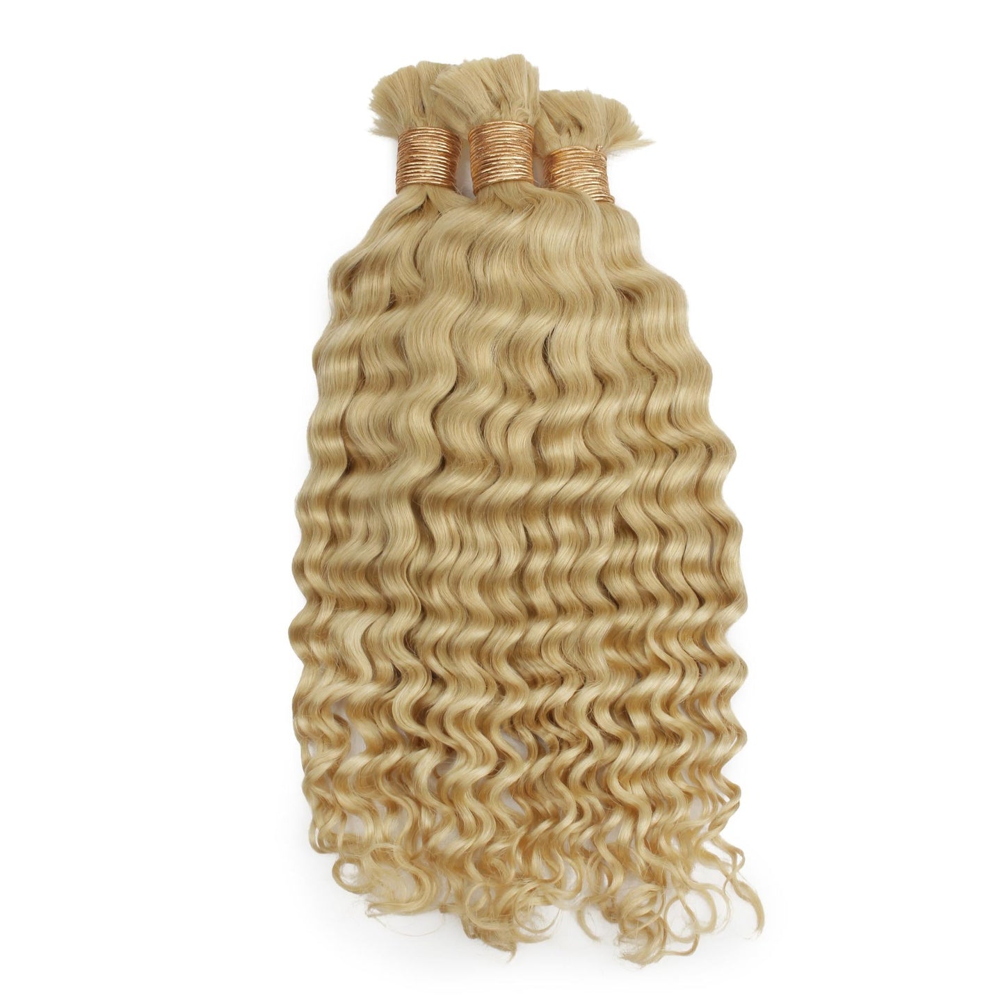 Blonde Deep Wave Bulk 100% Human Braiding Hair