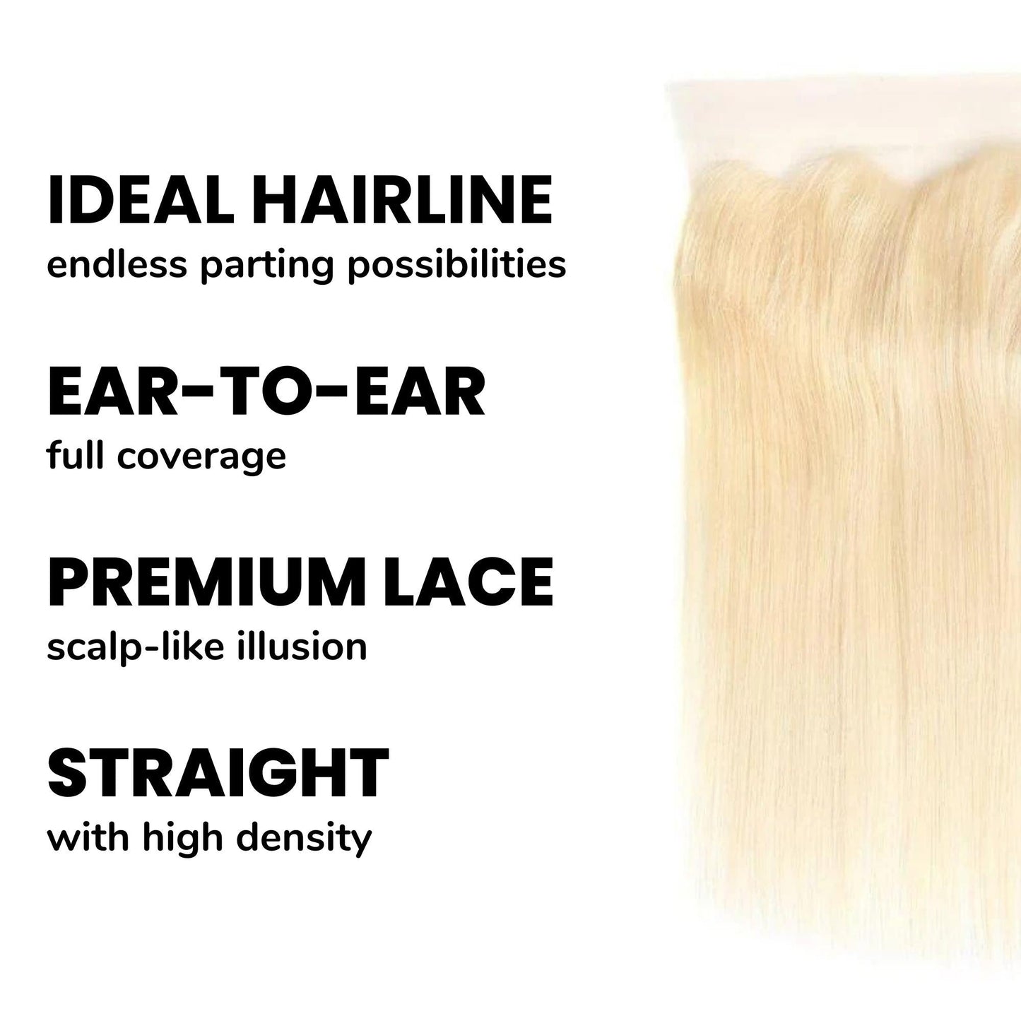 Blonde Straight 13x4 Transparent Lace Human Hair Frontal