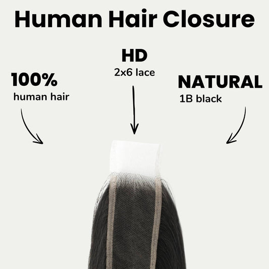 Brazilian Silky Straight 2x6 HD Lace Human Hair Closure