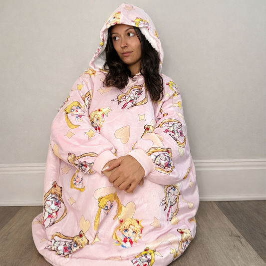 Sailor Moon Wearable Blanket Hoodie for Kids & Adults | OLM Toys