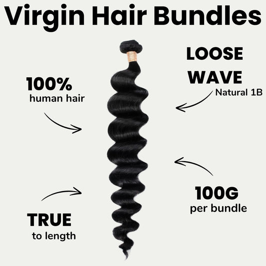 Loose Wave 100% Human Hair Bundles