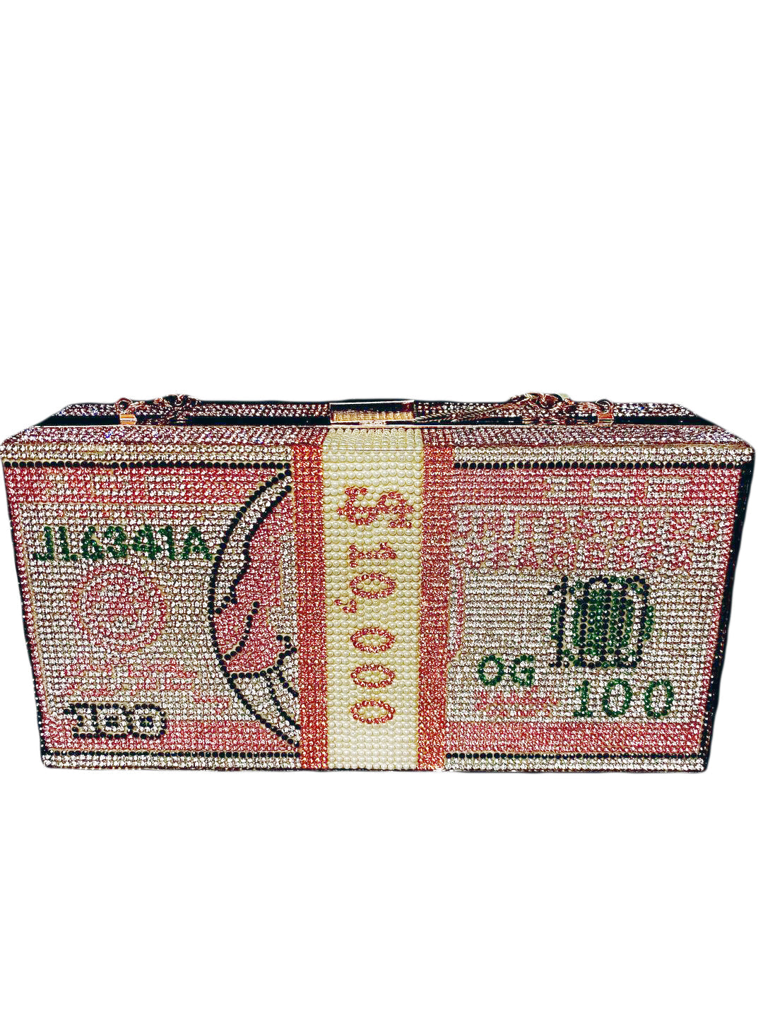 Bling Money Bag Clutch -Pink