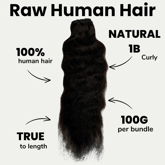 Raw Indian Curly 100% Human Hair Bundles