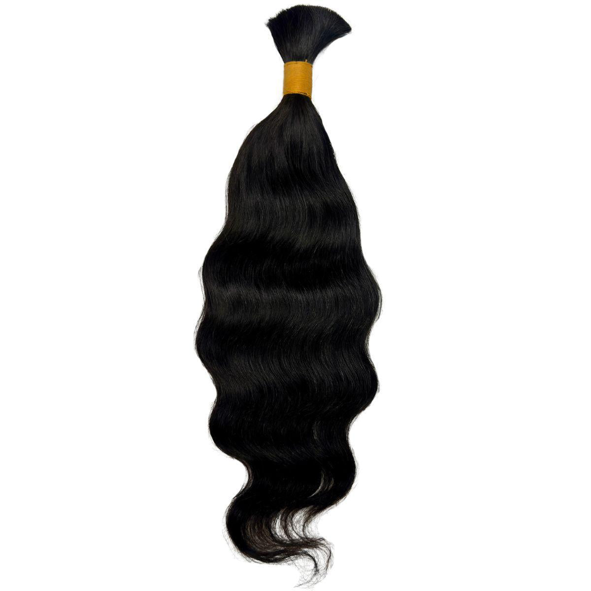 Raw Indian Wavy Bulk 100% Human Braiding Hair