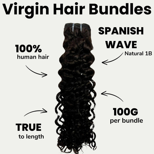 Spanish Wave 100% Human Hair Bundles