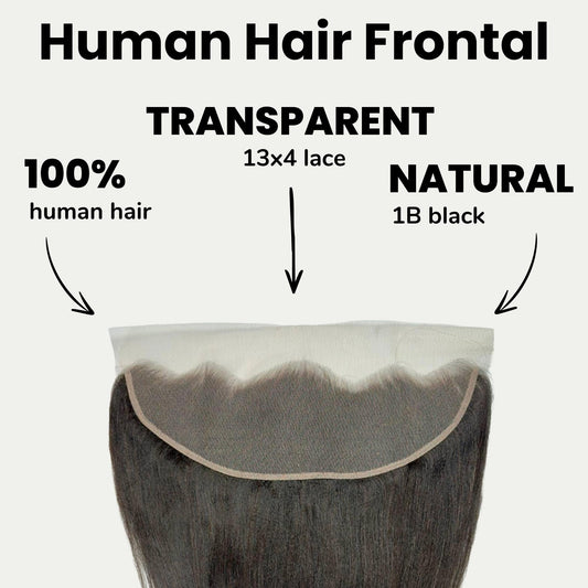 Yaki Straight 13x4 Transparent Lace Human Hair Frontal