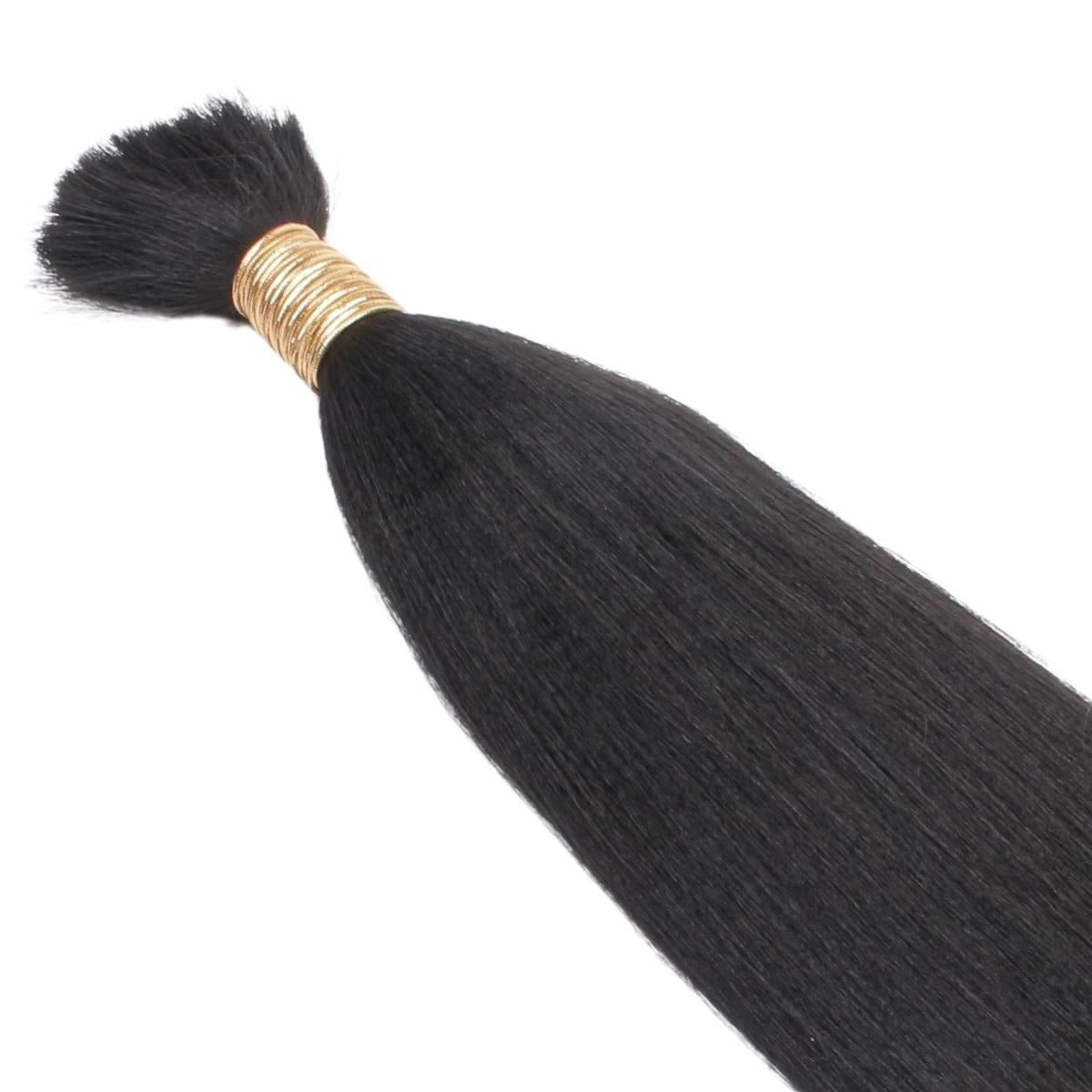 Yaki Straight Bulk 100% Human Braiding Hair