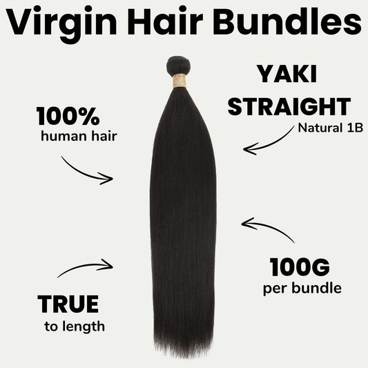 Yaki Straight 100% Human Hair Bundles