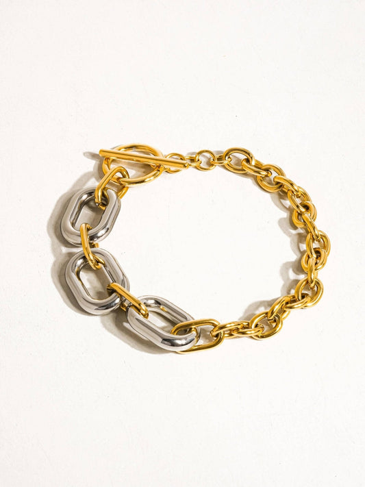 Charlette 18K Plated Gold Non-Tarnish Multi Chain Bracelet