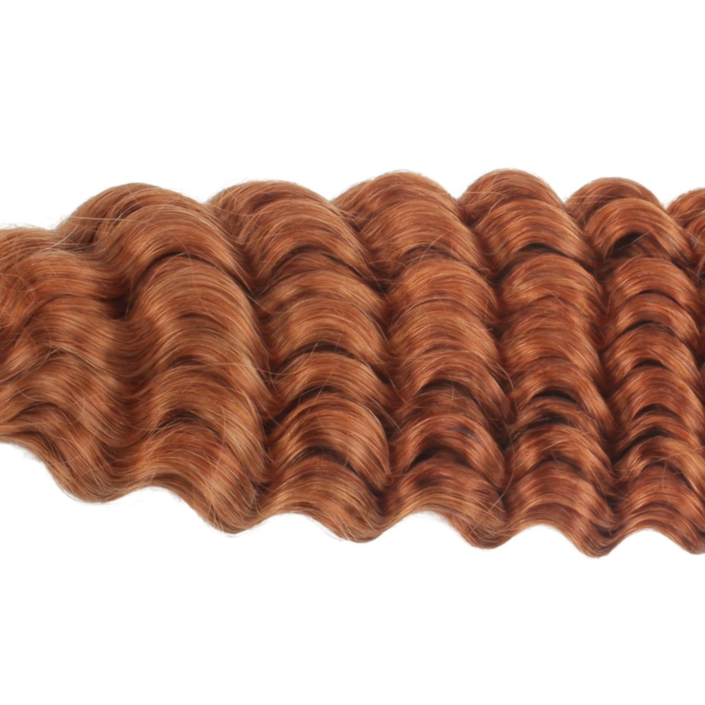 Copper Deep Wave Color 350 Bulk 100% Human Braiding Hair