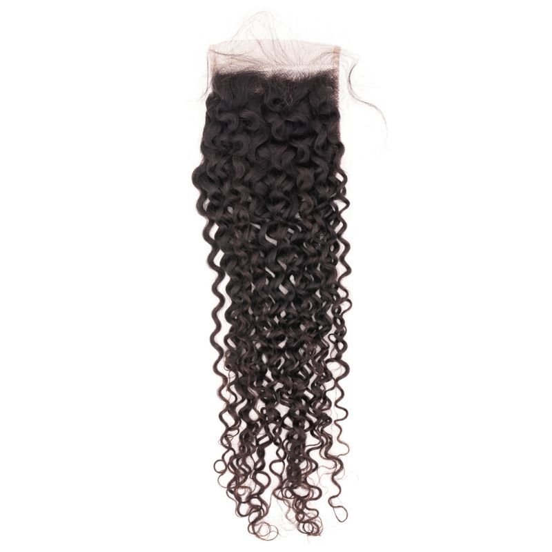 Kinky Curly 4x4 Transparent Lace Human Hair Closure