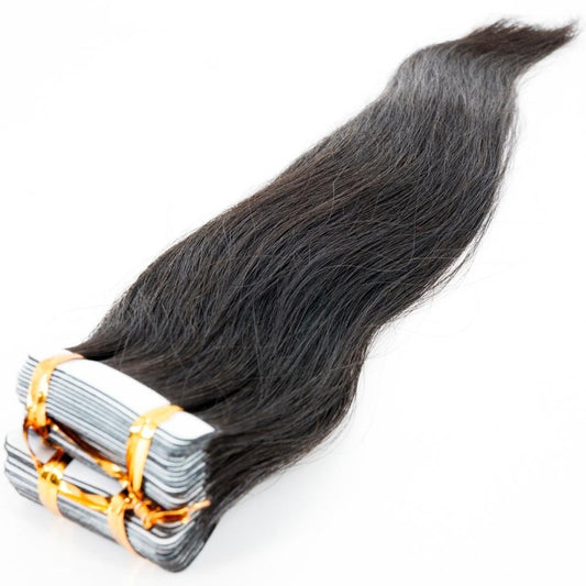 Raw Straight 100% Human Hair Tape In Extensions