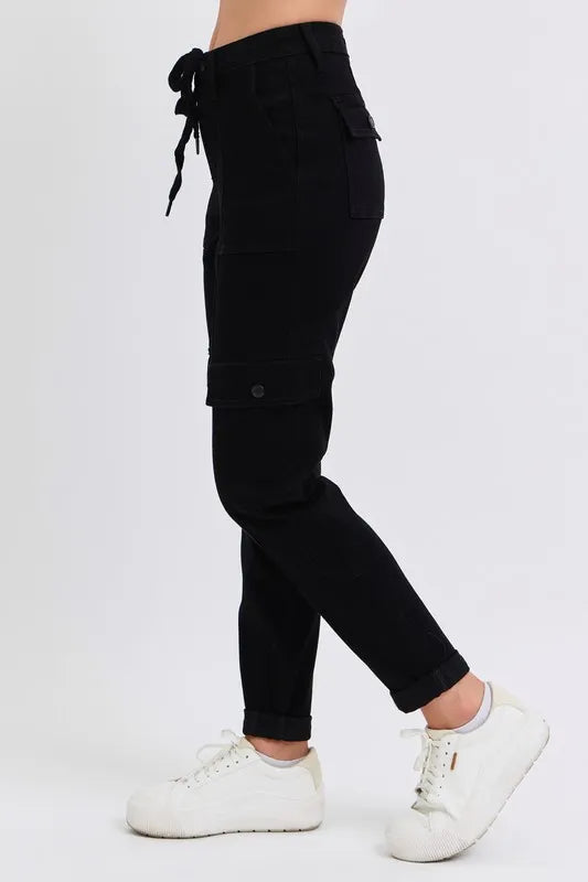 Judy Blue Full Size High Waist Cargo Cuffed Jogger