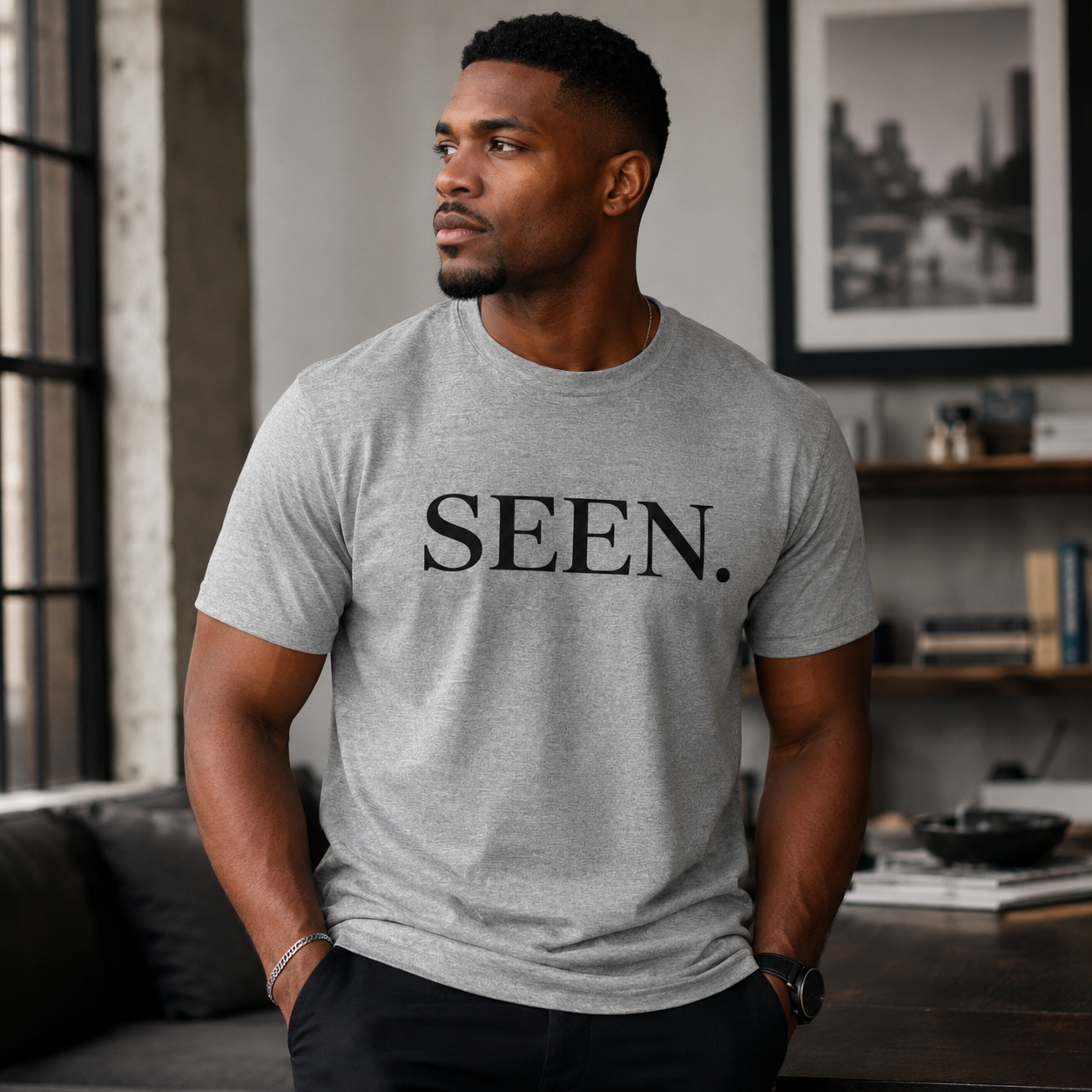 SEEN. Minimalist Tee — Black Ink Edition