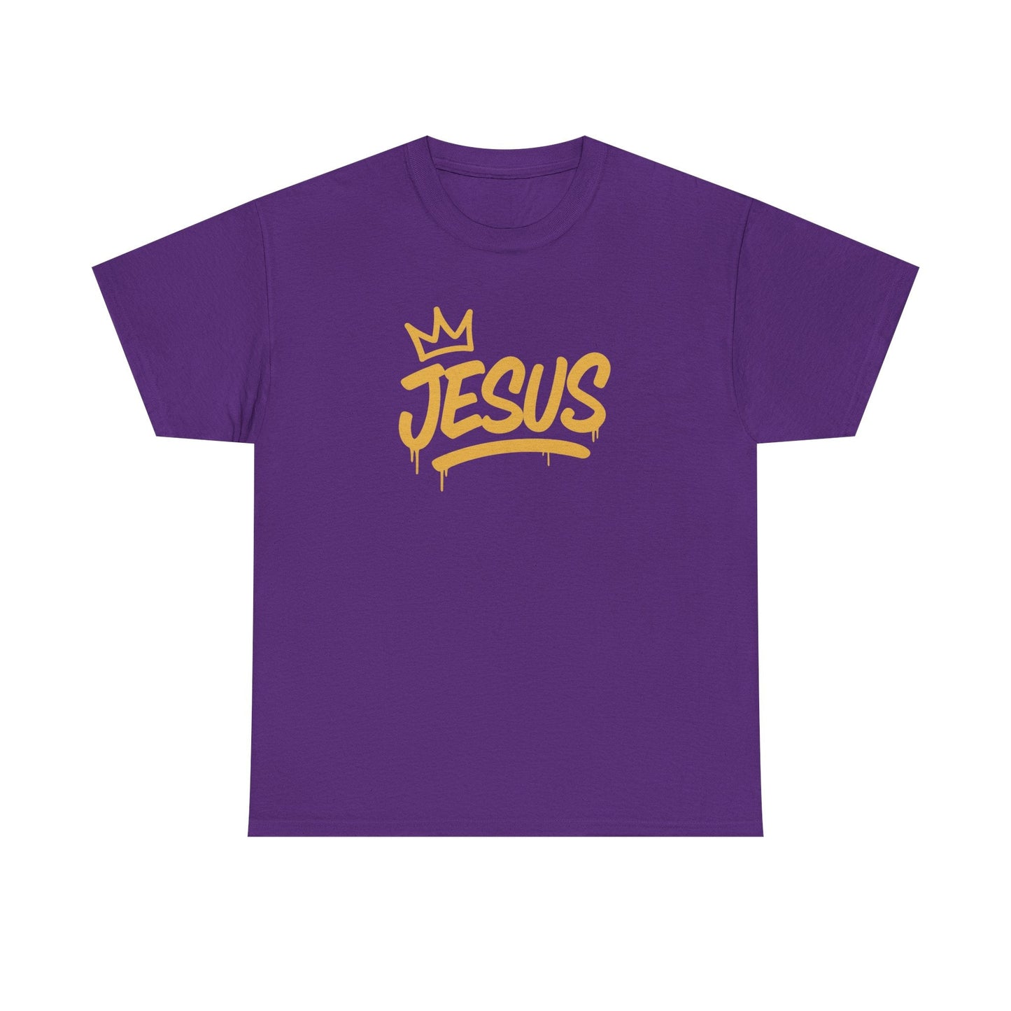 Jesus Crown Tee — Gold Script Inspirational T-Shirt