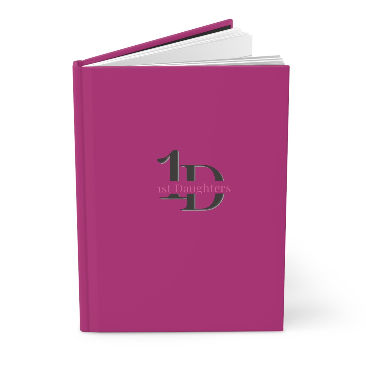 Hardcover Journal — Elegant Monogram Notebook (Matte Fuchsia)