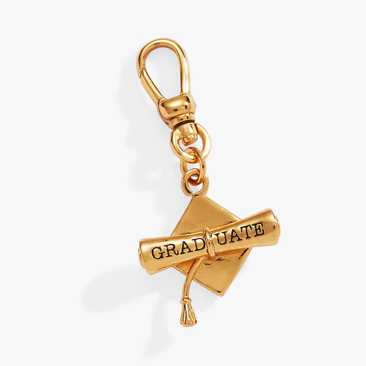 Graduation Cap Fob Clip Bag Charm