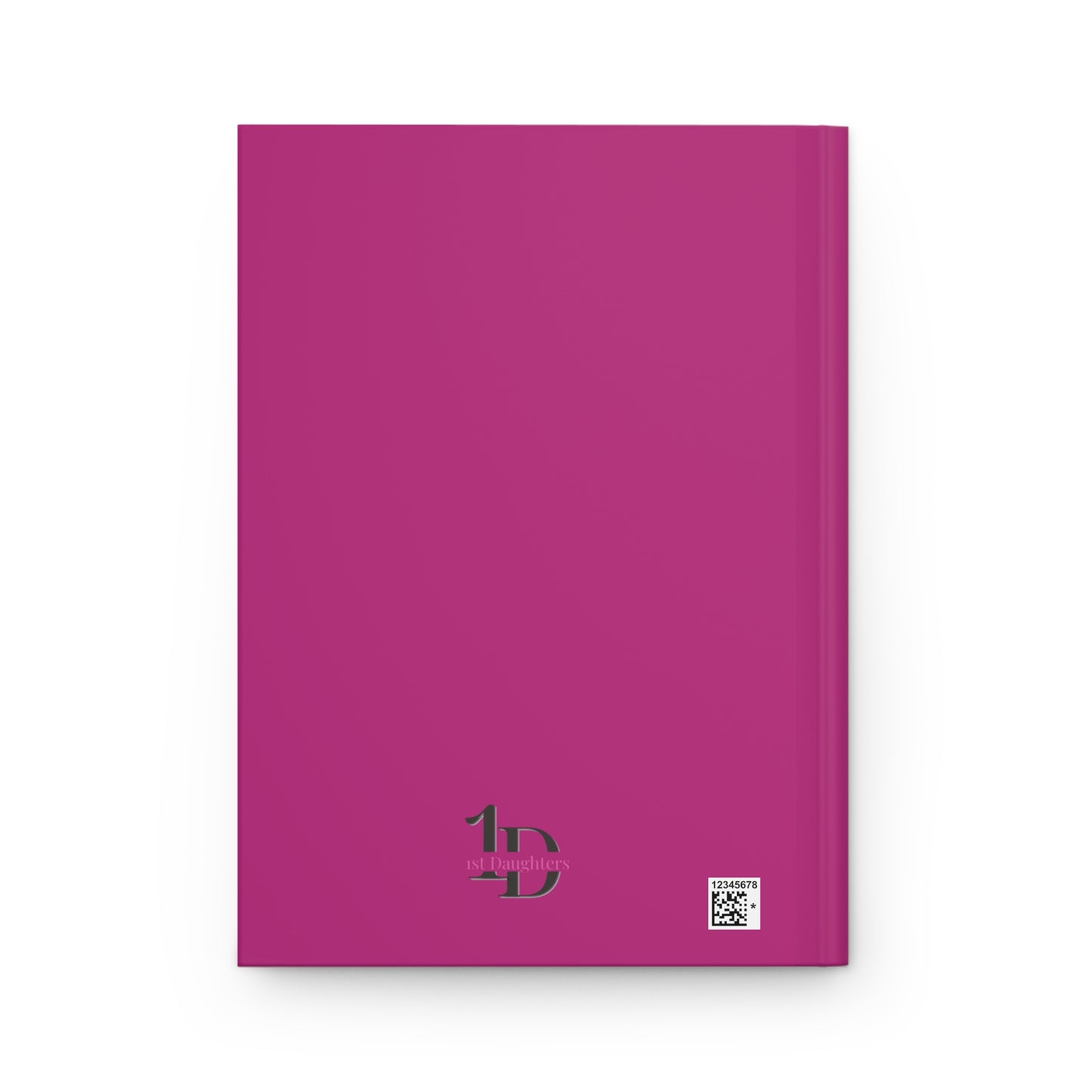 Hardcover Journal — Elegant Monogram Notebook (Matte Fuchsia)