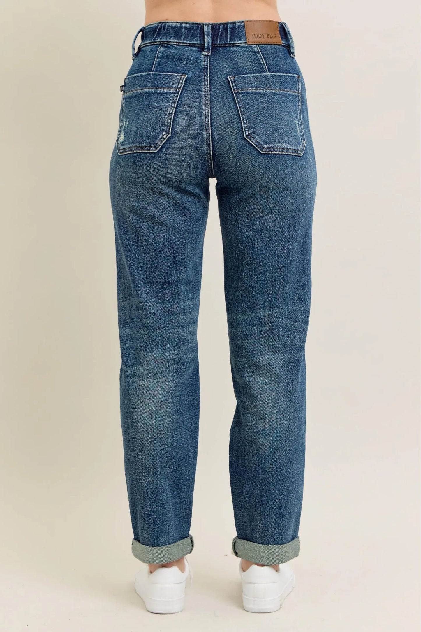 Judy Blue Full Size HW Vintage Wash Jeans w/ Drawstring