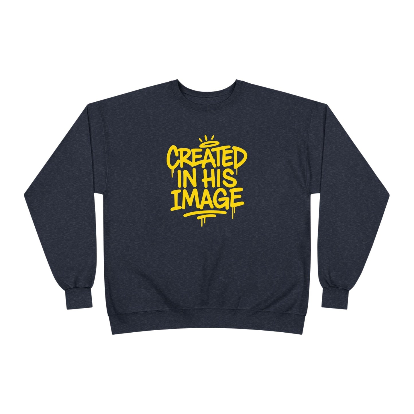 Created In His Image Unisex Sweatshirt — Genesis 1:27 Inspirational Graphic