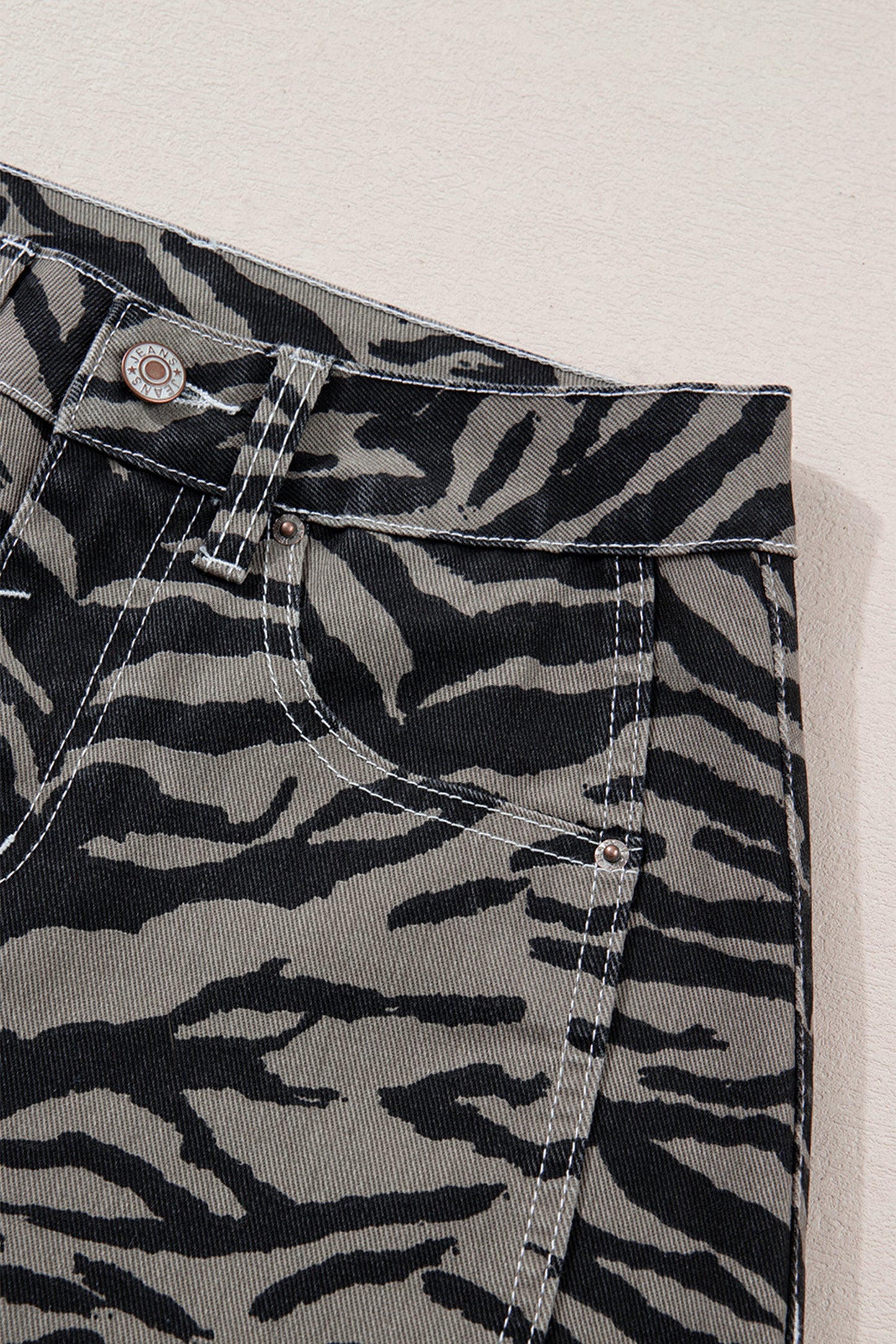 Hunter Printed Wide Leg Jeans