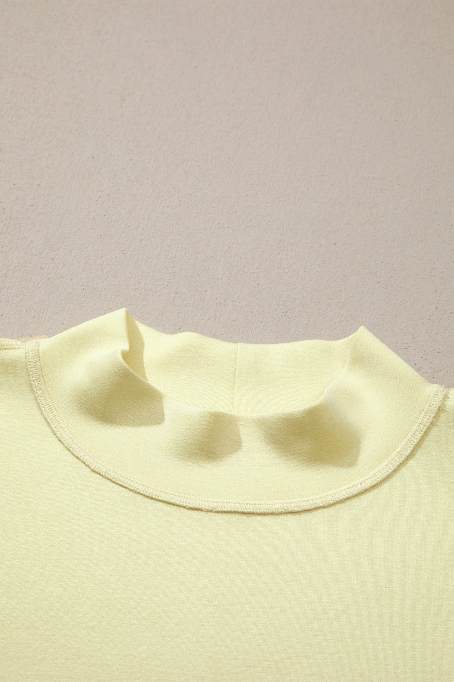 Solid Exposed Seam Mock Neck Tee & Shorts Set