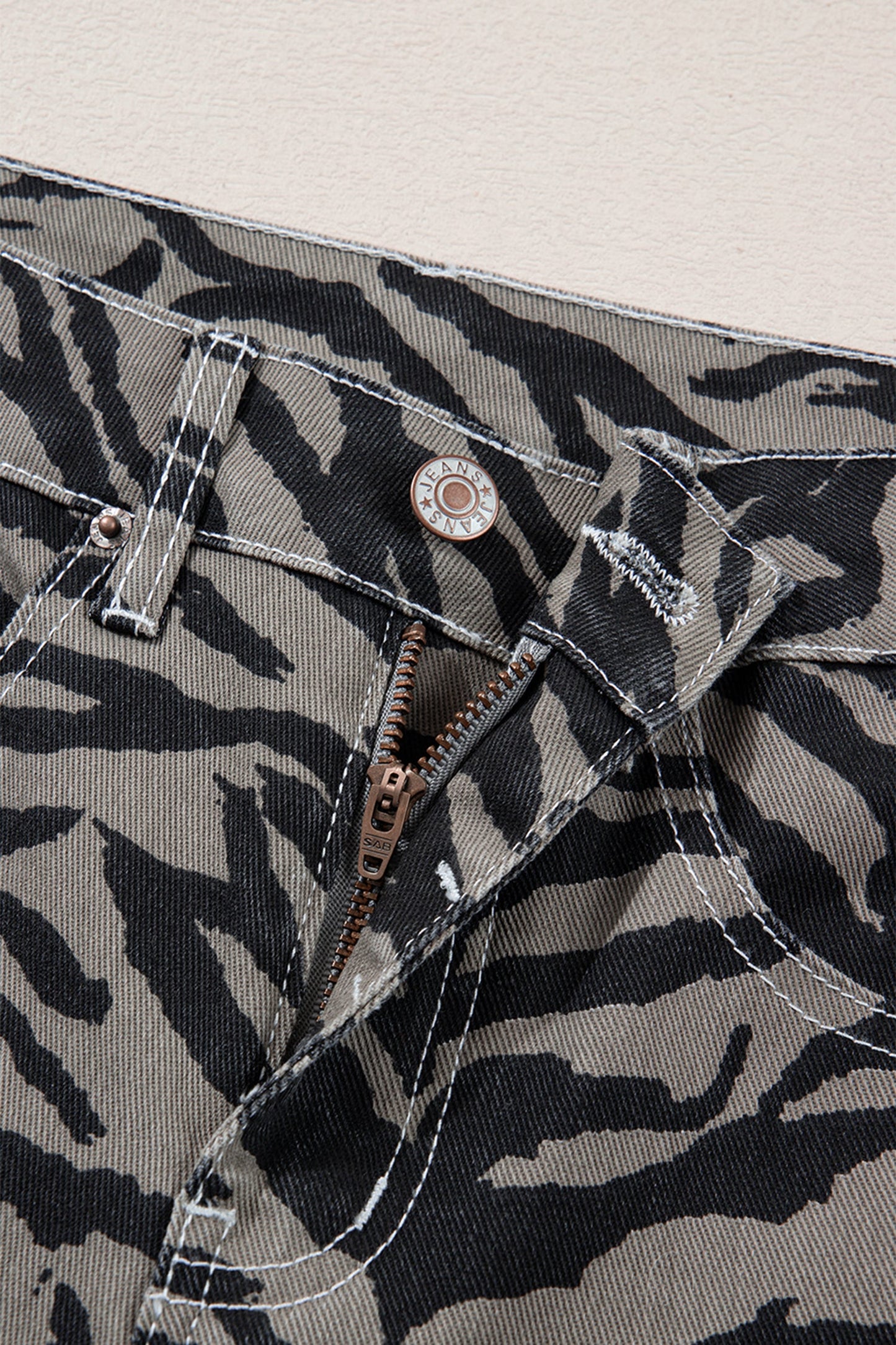 Hunter Printed Wide Leg Jeans