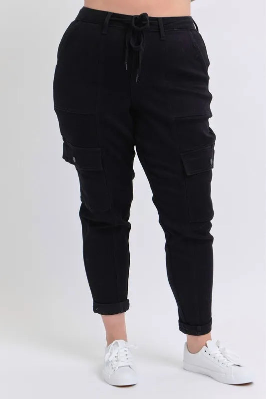 Judy Blue Full Size High Waist Cargo Cuffed Jogger