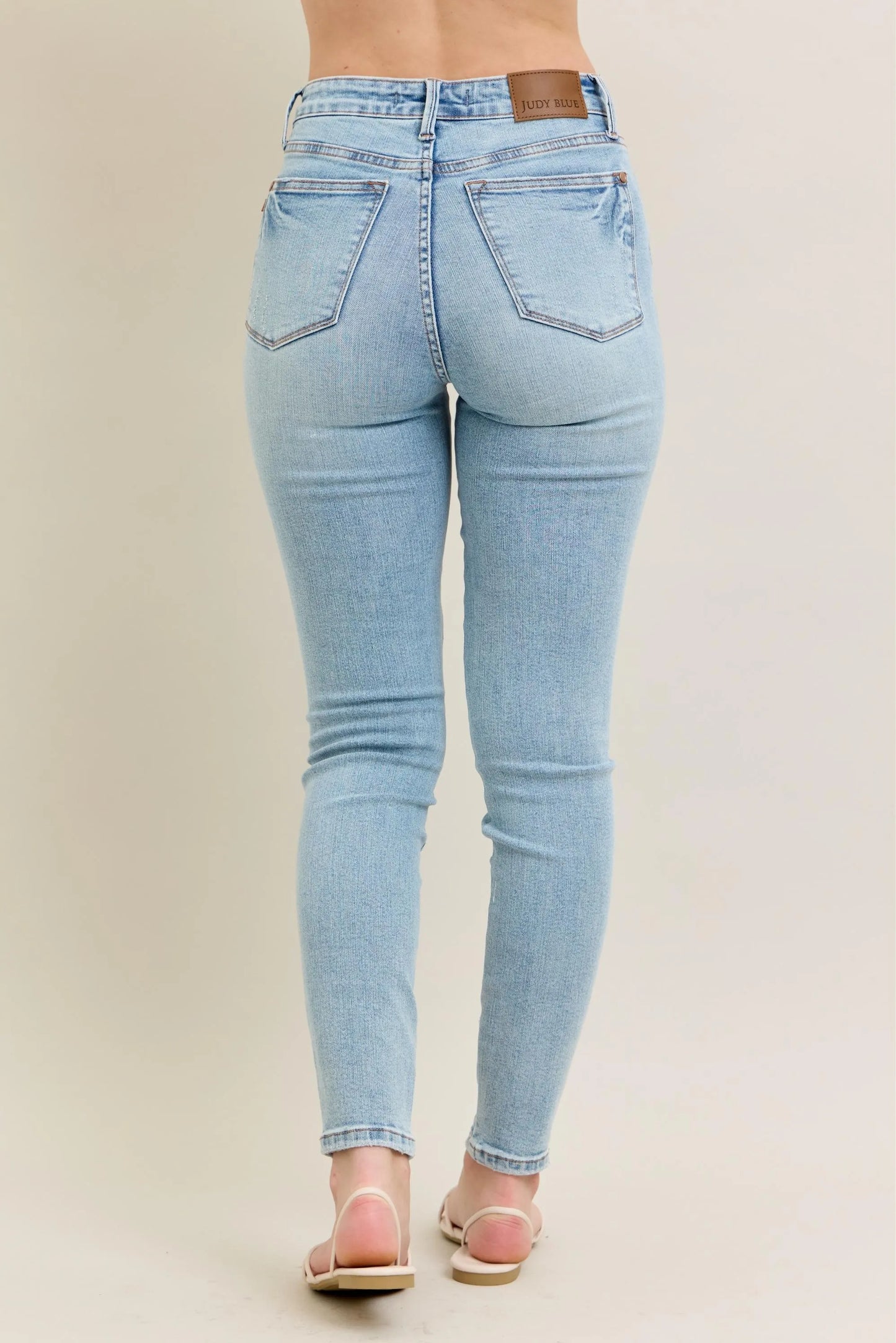 Judy Blue Full Size Mr Tummy Control Vintage Wash Skinny Jeans