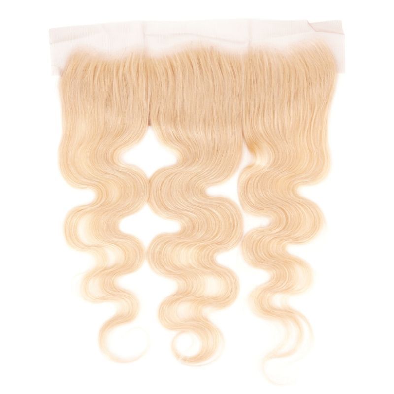 Blonde Body Wave 13x4 Transparent Lace Human Hair Frontal
