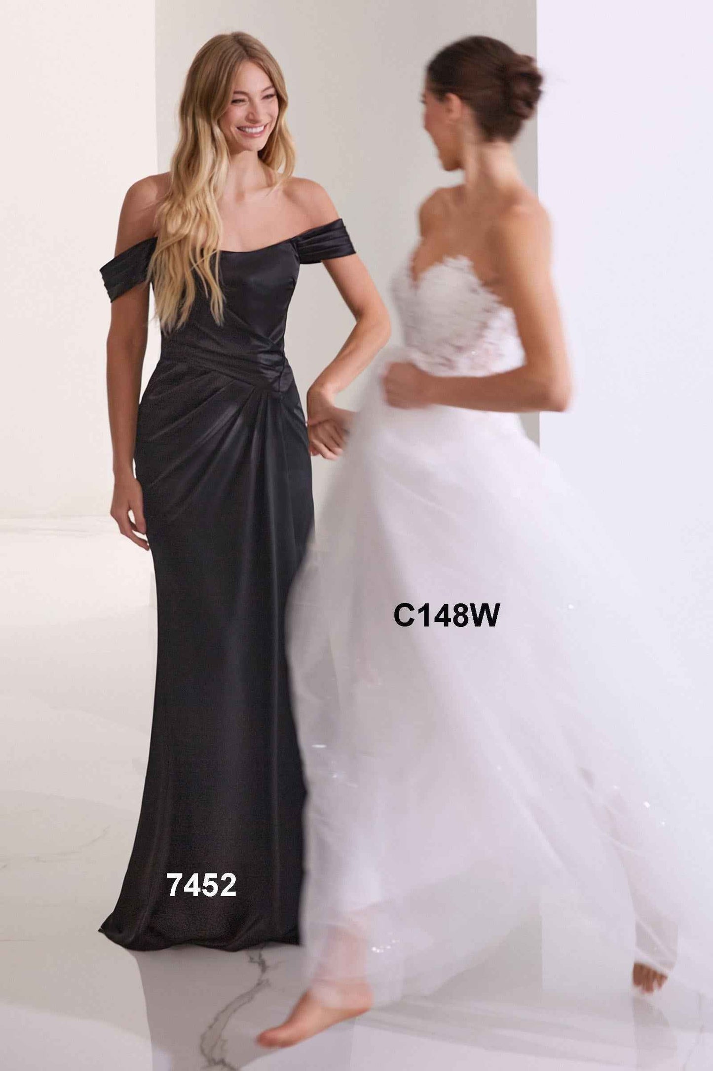 Ladivine Dress Off the Shoulder Sage Green Satin Gown