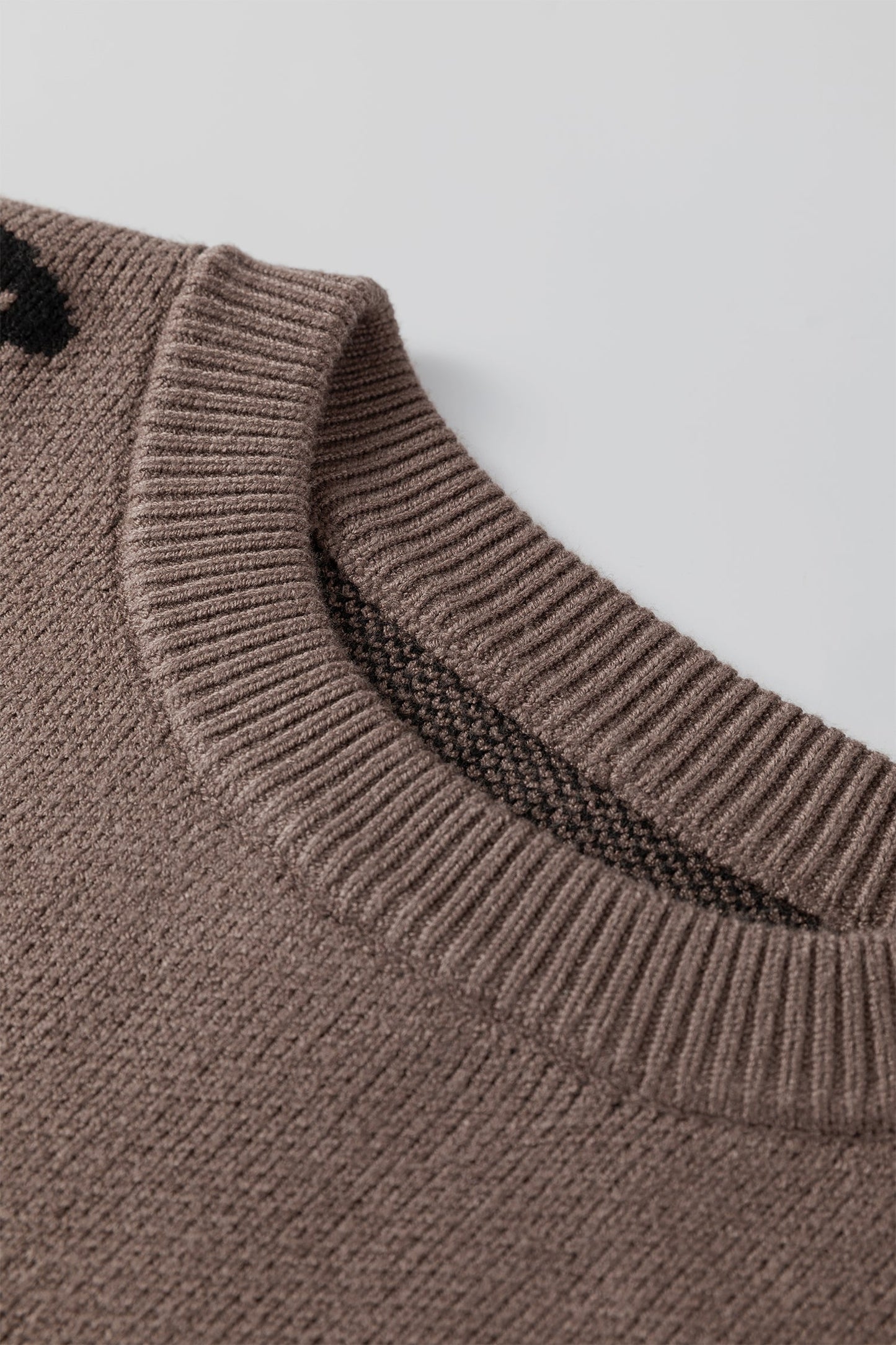 Asymmetric Leopard Print Detail Drop Shoulder Sweater