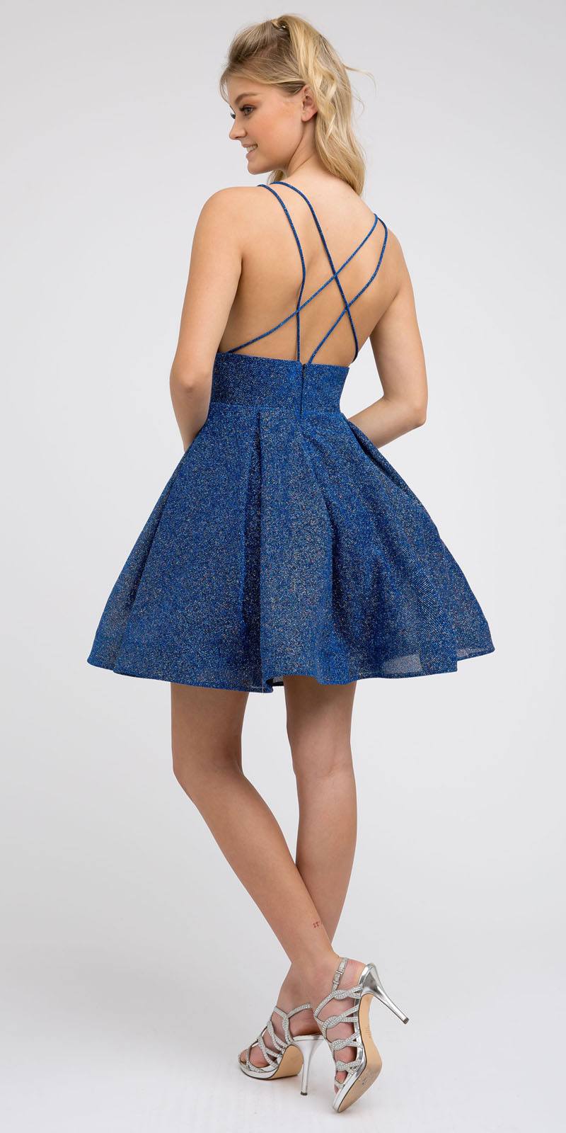 Juliet Short V-Neck A-Line Dress with Pockets