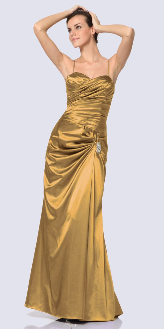Cinderella Divine Satin Dress Ruched Bodice Sweetheart