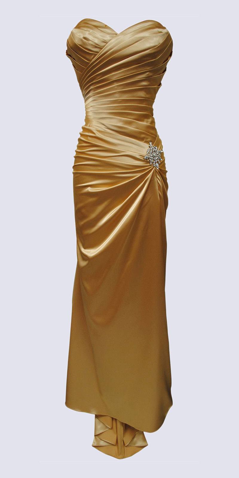 Cinderella Divine Satin Dress Ruched Bodice Sweetheart