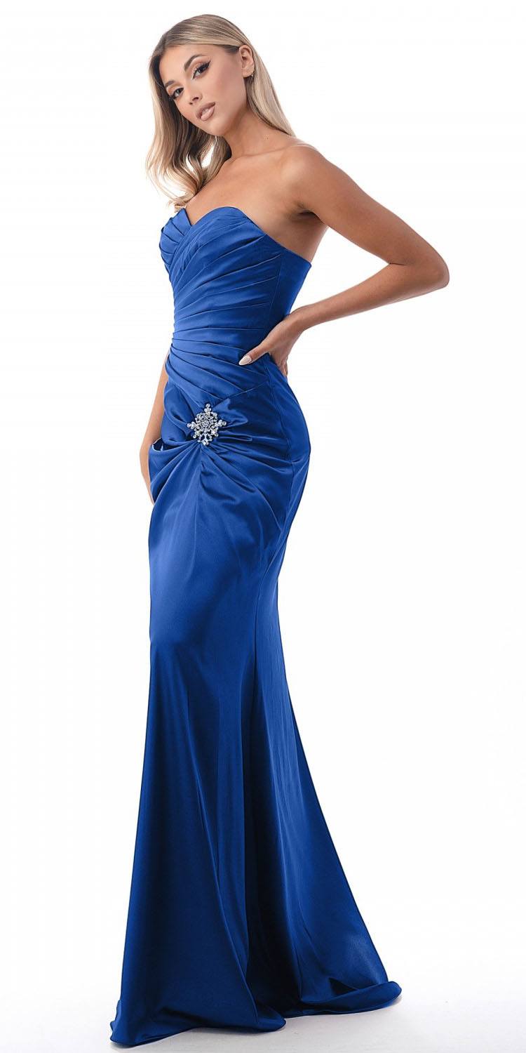 Cinderella Divine Satin Dress Ruched Bodice Sweetheart