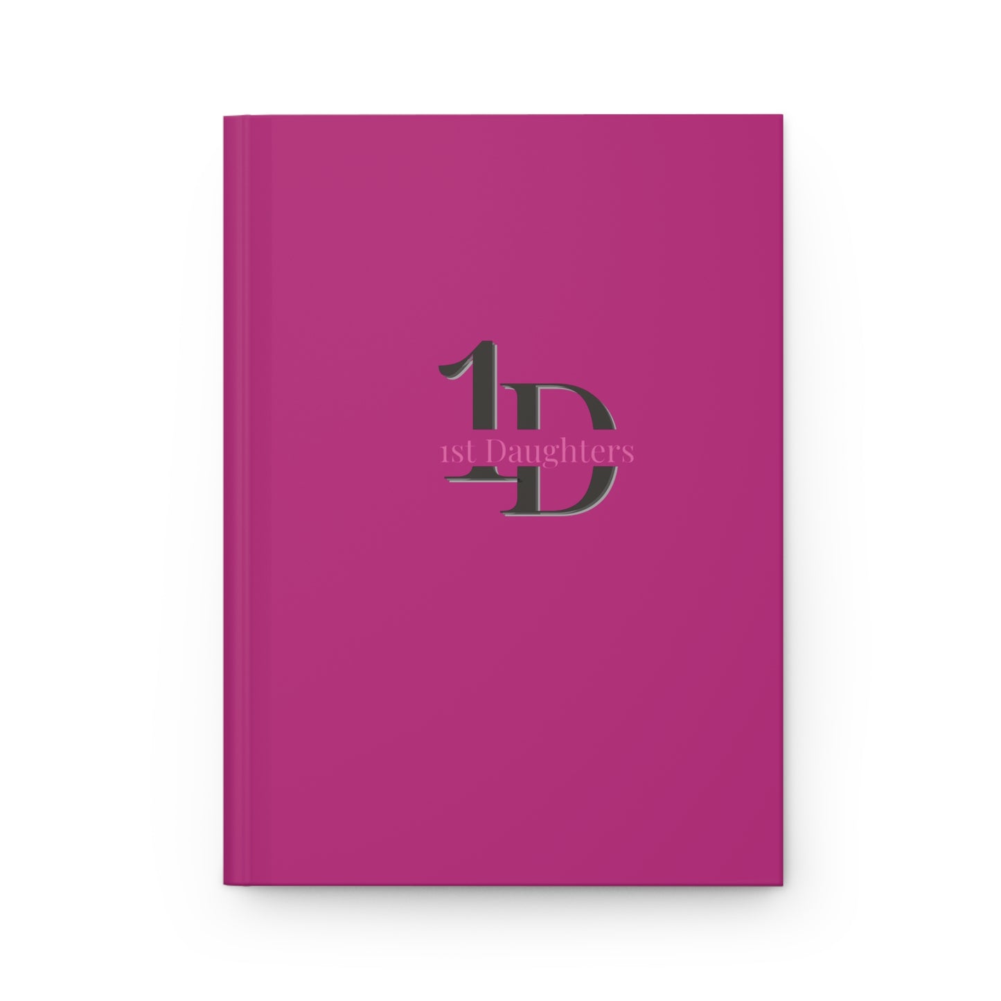 Hardcover Journal — Elegant Monogram Notebook (Matte Fuchsia)