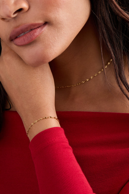 Multi Faceted Chain Bracelet