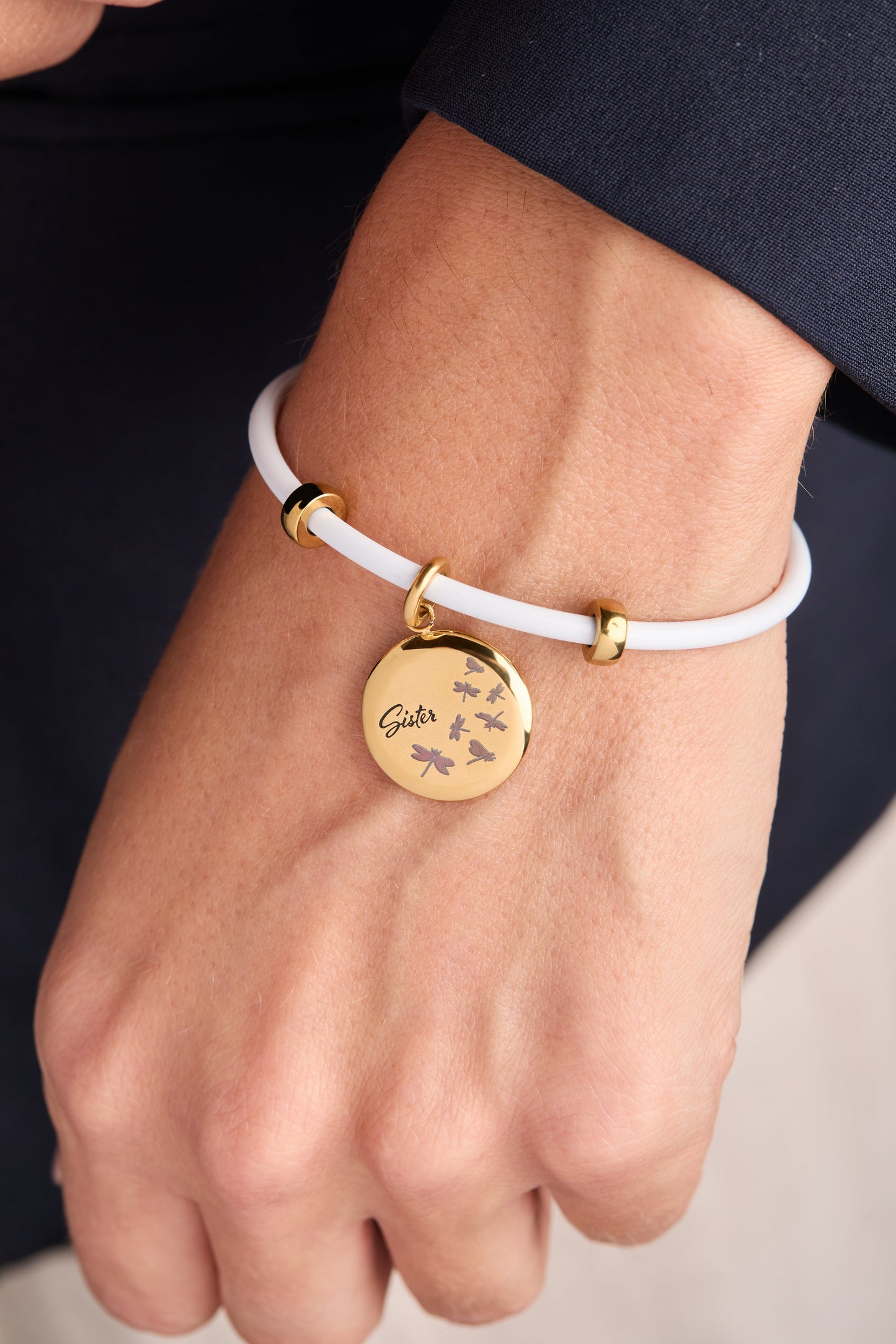 Sister Dragonfly Disc Charm