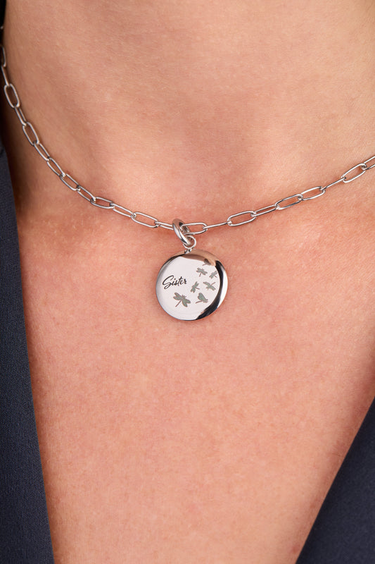 Sister Dragonfly Disc Charm