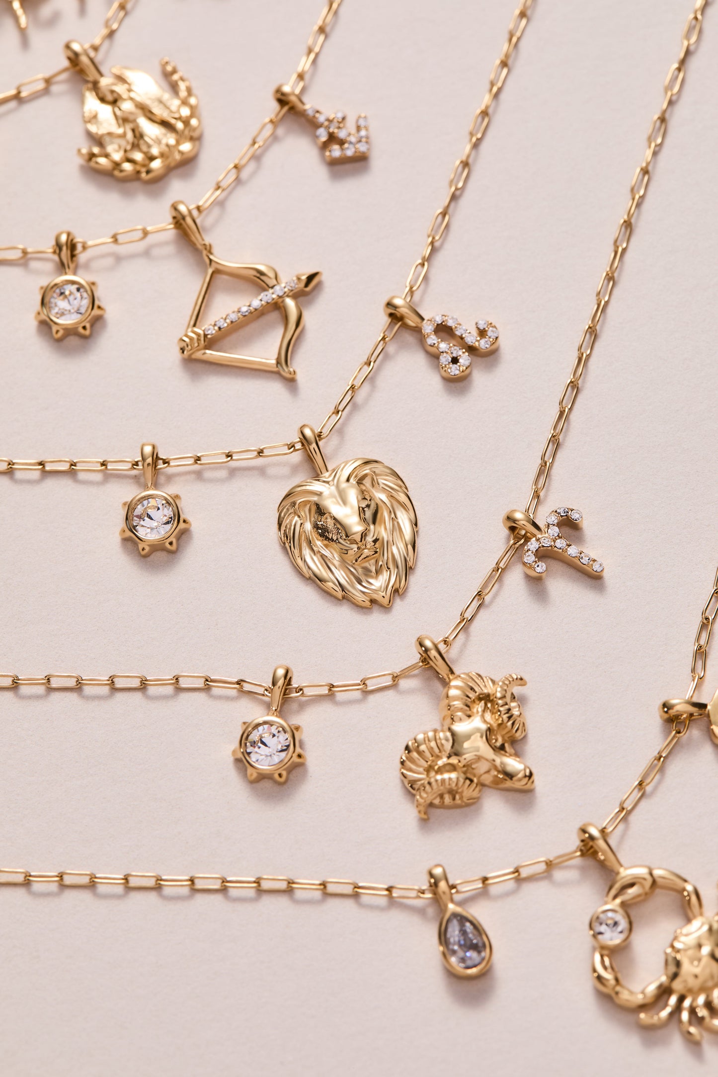 Sagittarius Zodiac Charm Cluster Necklace