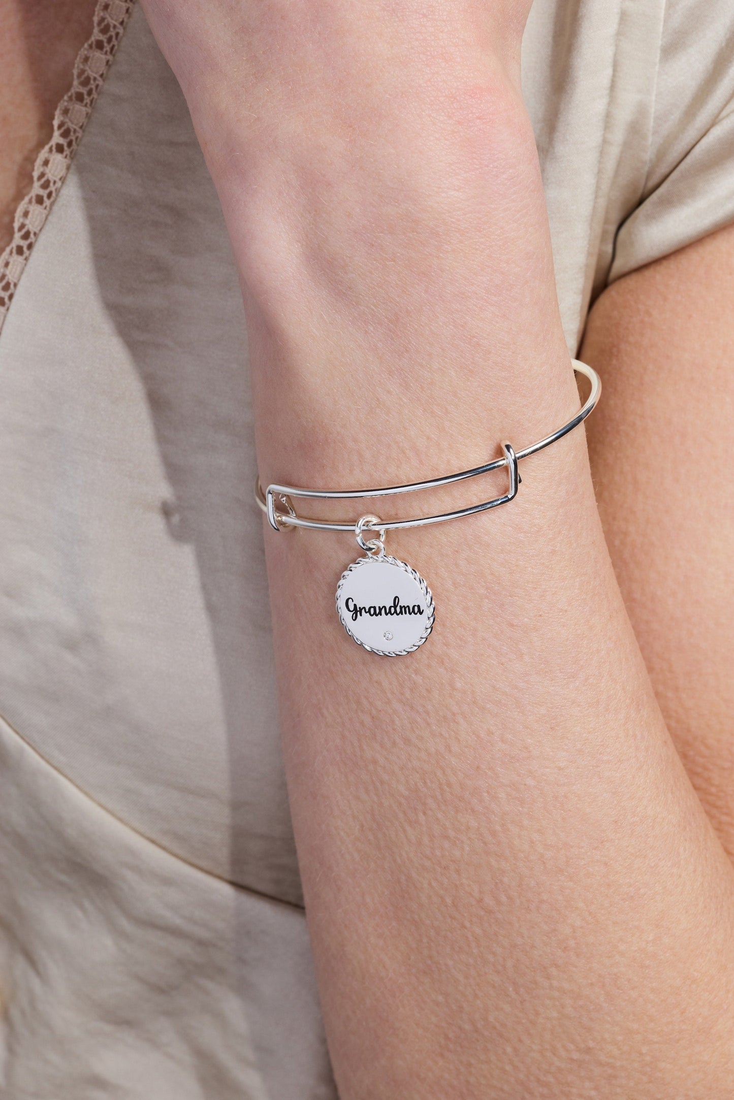 Grandma 'Wise And Warm, Her Love Feels Like Home' Charm Bangle