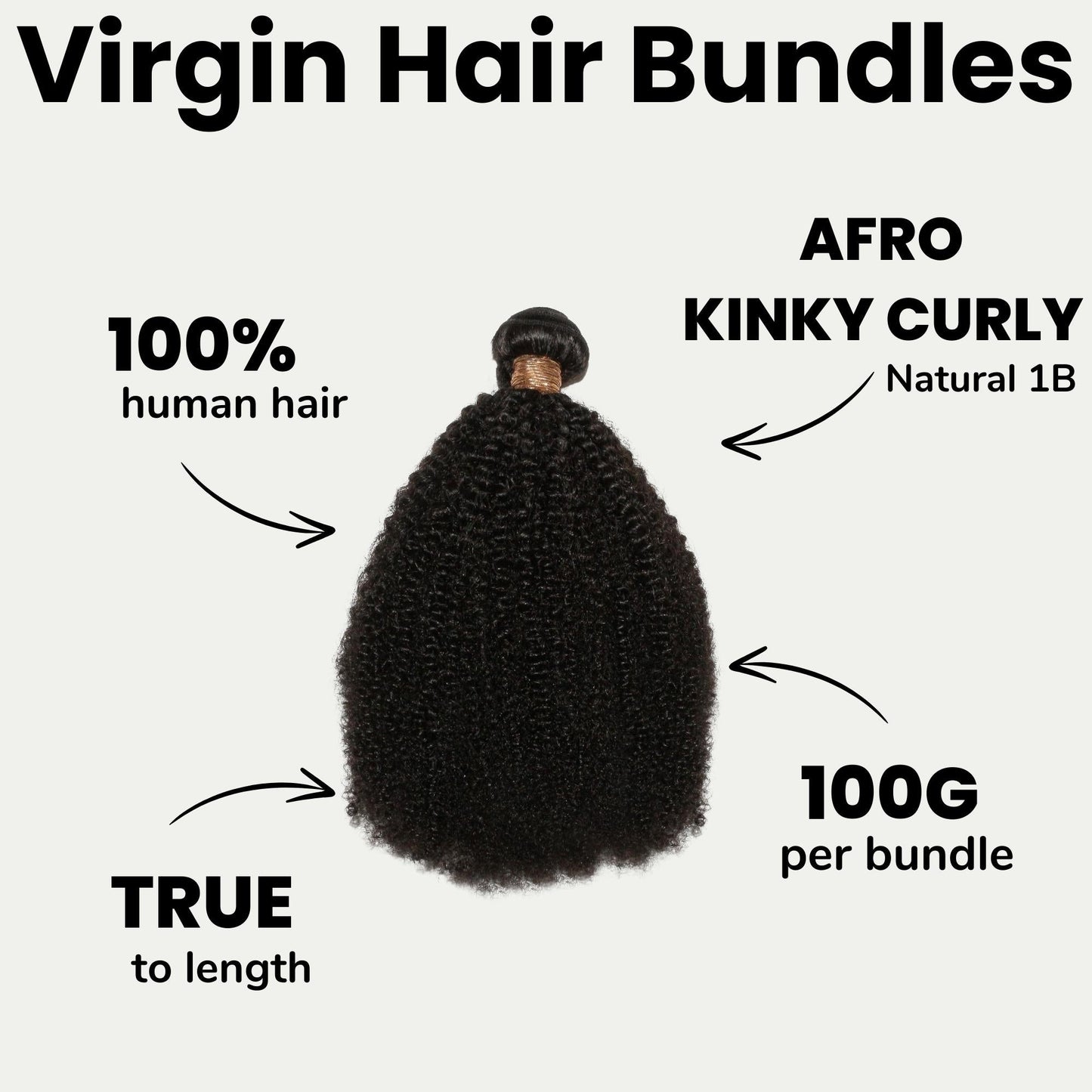 Afro Kinky Curly 100% Human Hair Bundles