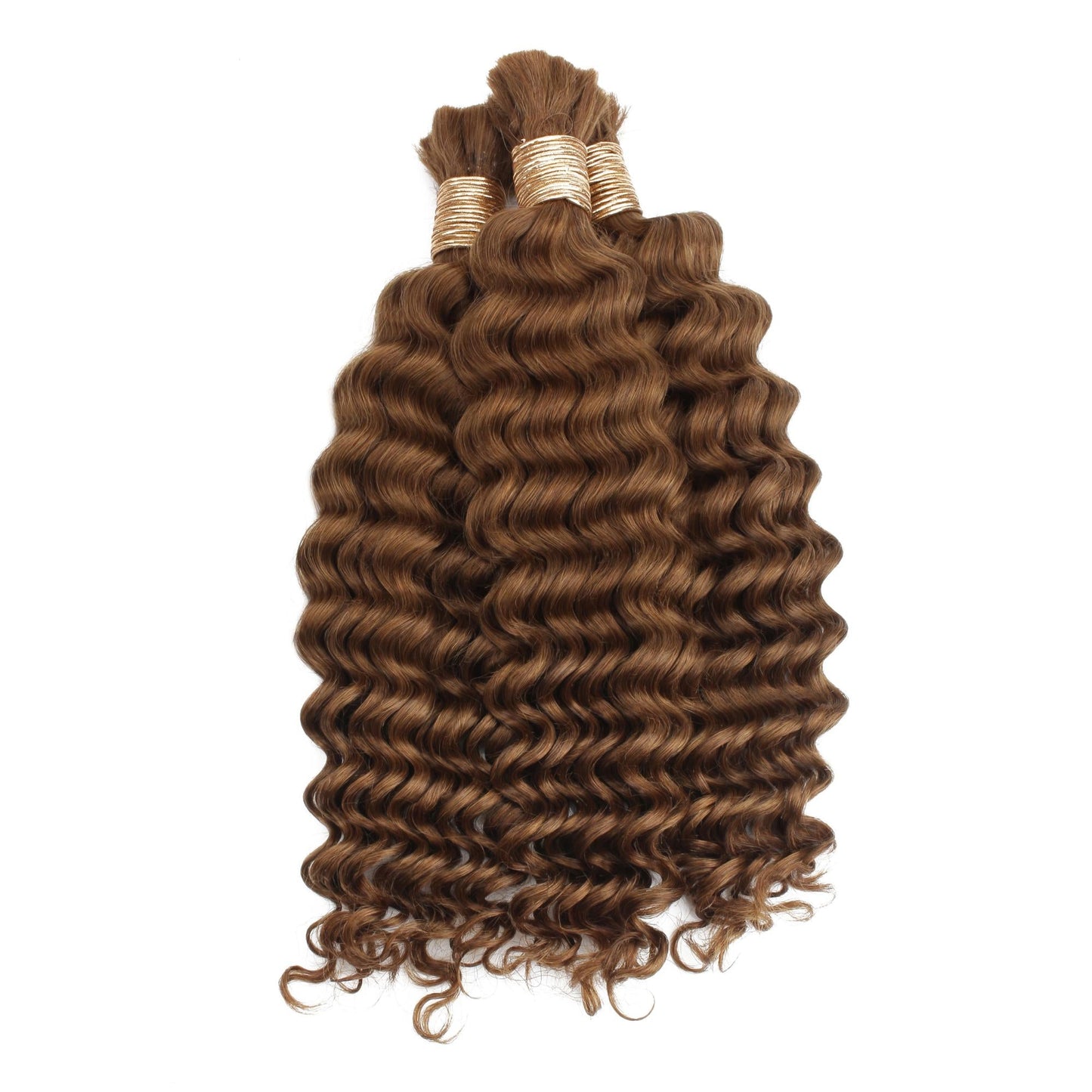 Auburn Deep Wave Bulk 100% Human Braiding Hair