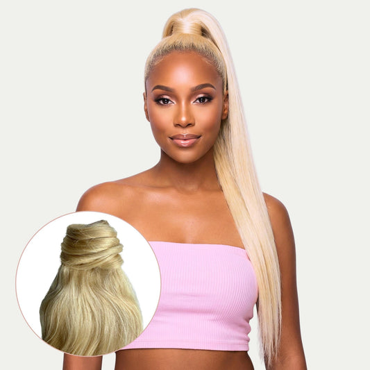 Bleach Blonde 100% Human Hair Ponytail Extension