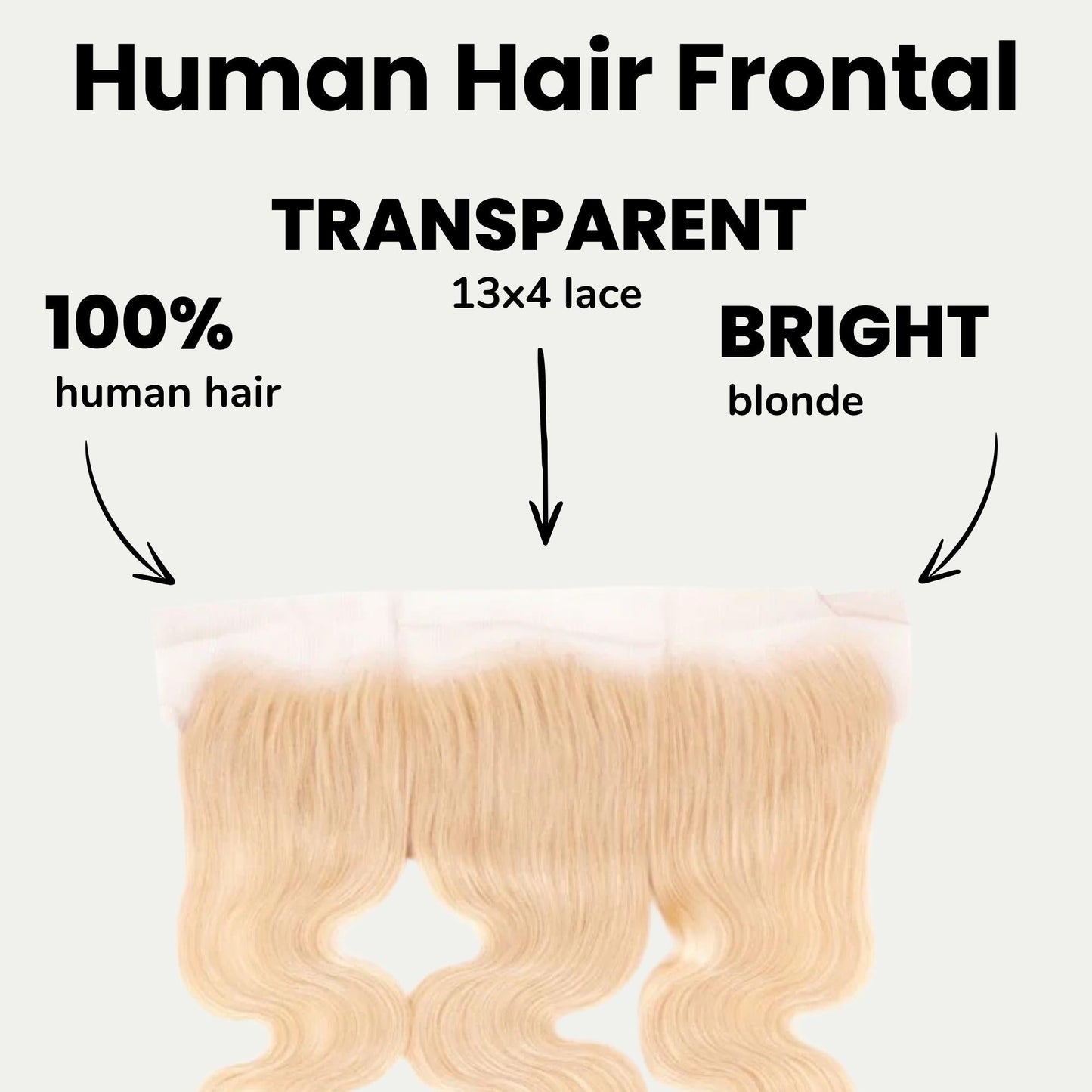 Blonde Body Wave 13x4 Transparent Lace Human Hair Frontal